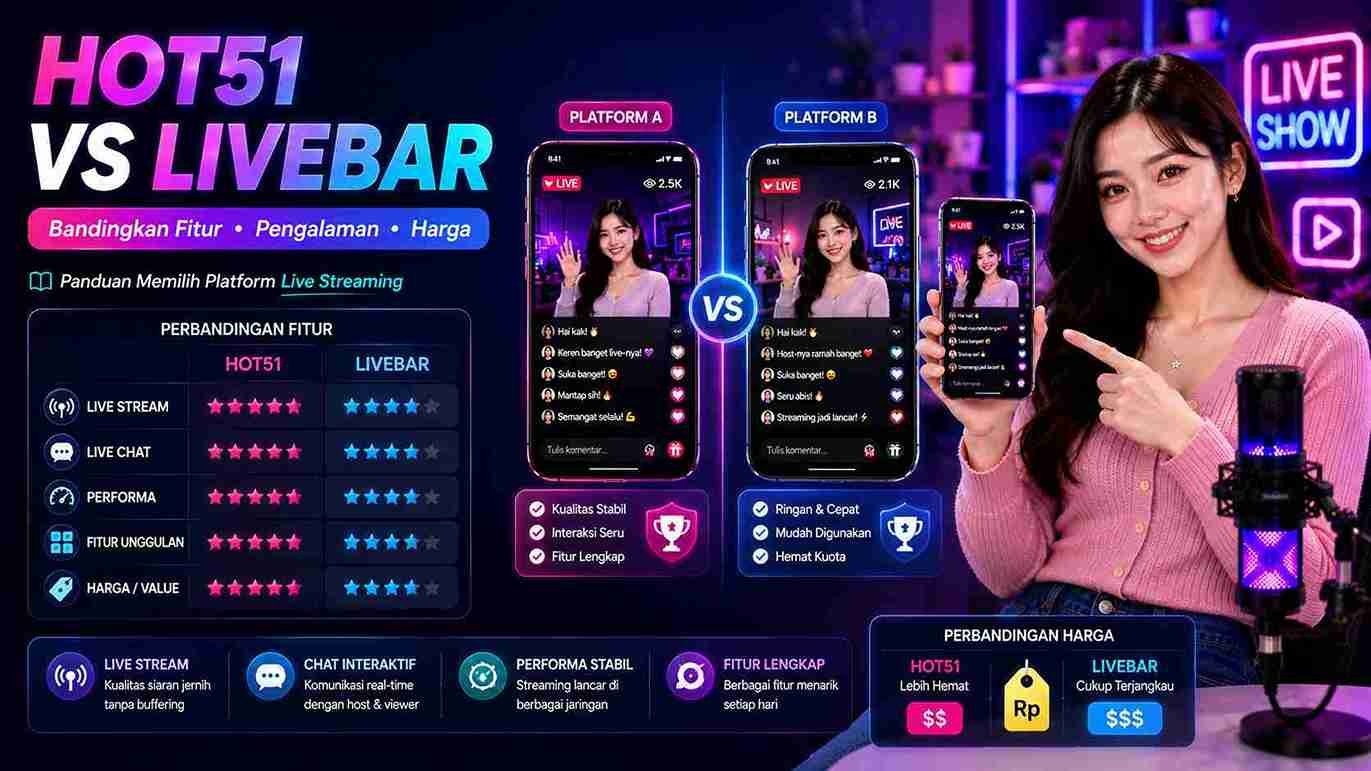 You are currently viewing Hot51 vs Livebar: Panduan Memilih Platform Live Streaming