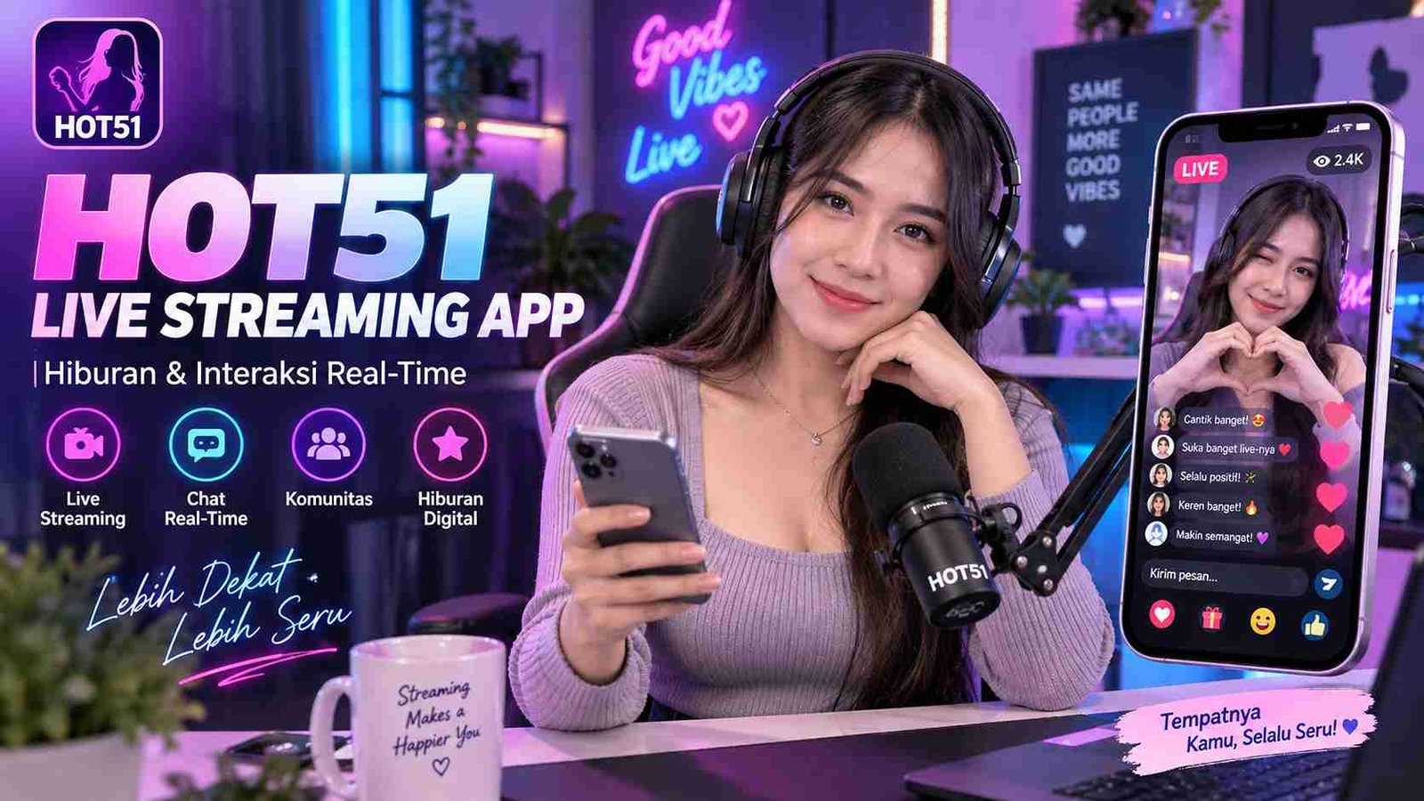 You are currently viewing Hot51 Live Streaming App: Mengenal Fungsi dan Pengalaman Live