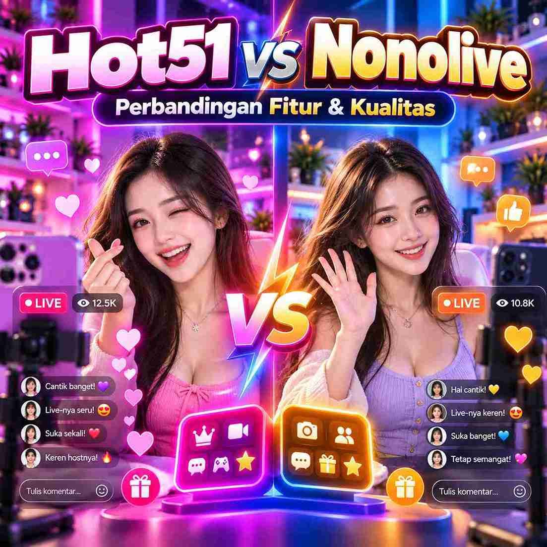 Read more about the article Hot51 vs Nonolive: Perbandingan Fitur & Kualitas